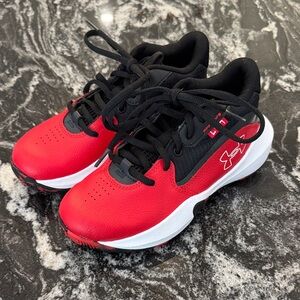 Under Armour Kids' Red and Black Sneakers